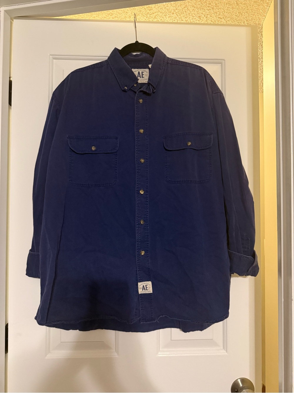 Vintage 90s American Eagle Heavyweight Cotton Twill Work Shirt - Men's XL